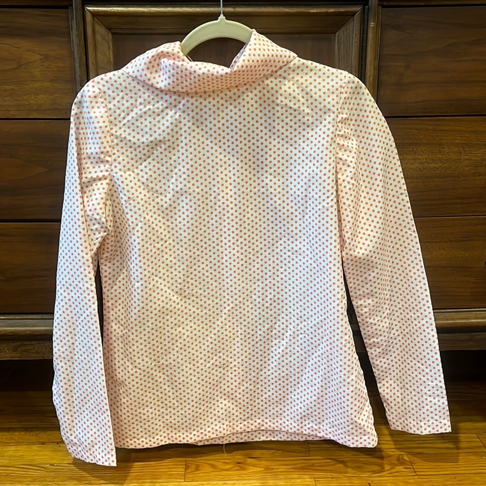 vintage polka dot blouse